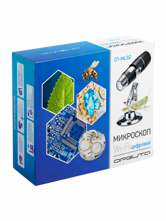 Микроскоп беспроводной цифровой карманный 1000X Wi-Fi Орбита OT-INL92